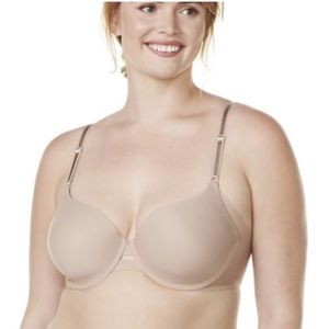 Warner's No Side Effects Lined Underwire Nude T-Shirt Bra size 38D